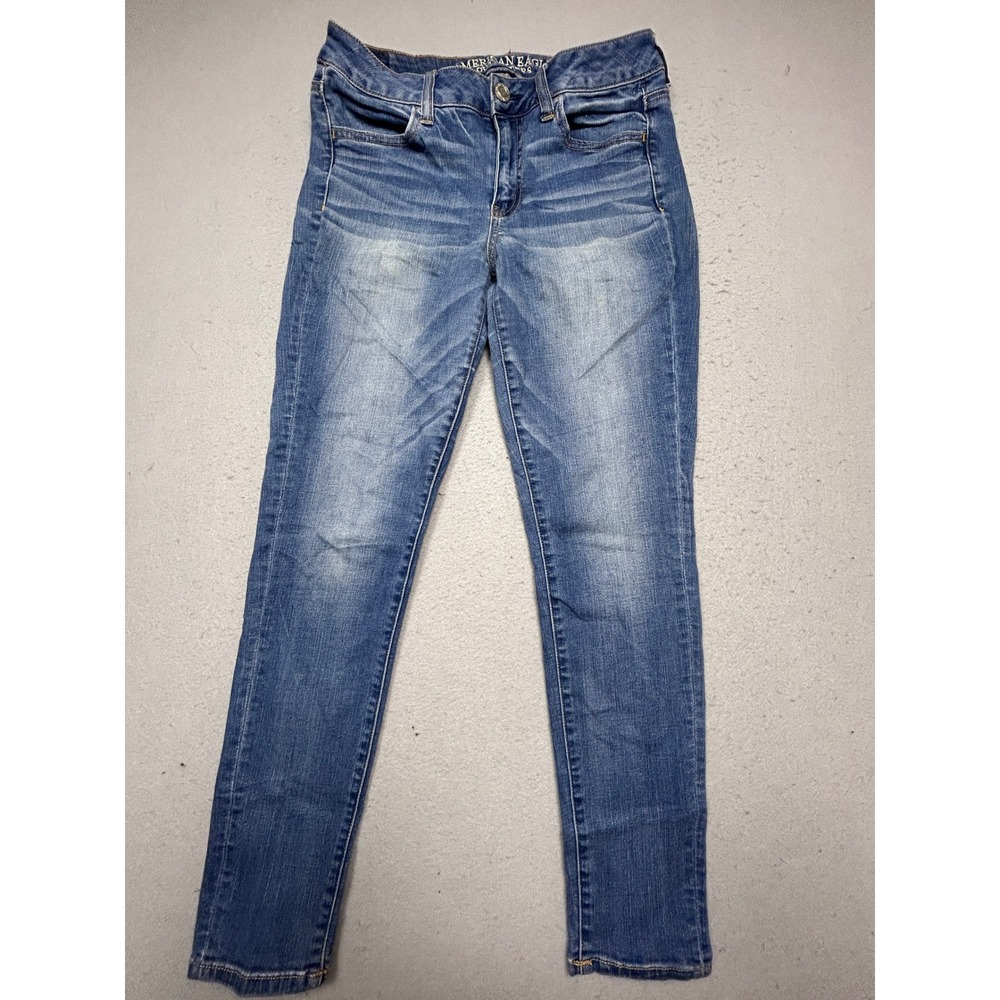 American Eagle Jegging Super Stretch Denim Blue 10 W30 Regular Womens